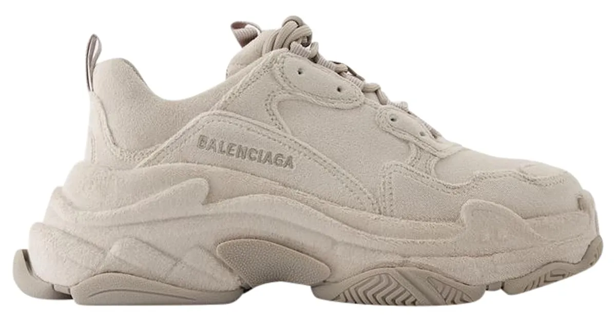 Zapatillas Triple S - Balenciaga - Cuero - Beige Castaño 