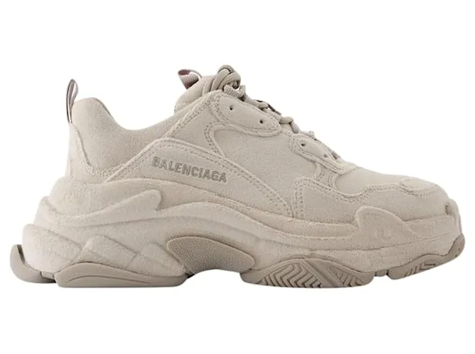 Zapatillas Triple S - Balenciaga - Cuero - Beige Castaño 