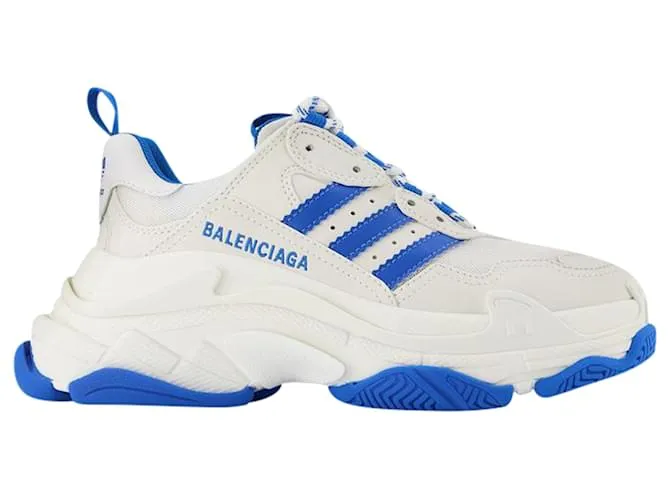 Zapatillas Triple S ""A"" - Balenciaga - Blanco/Azul 