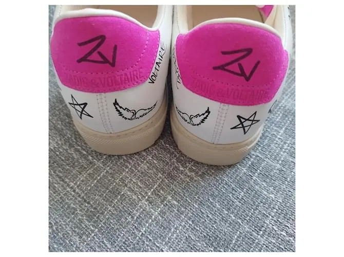 Zapatillas Zadig & Voltaire ZV1749 Blanco Fucsia 